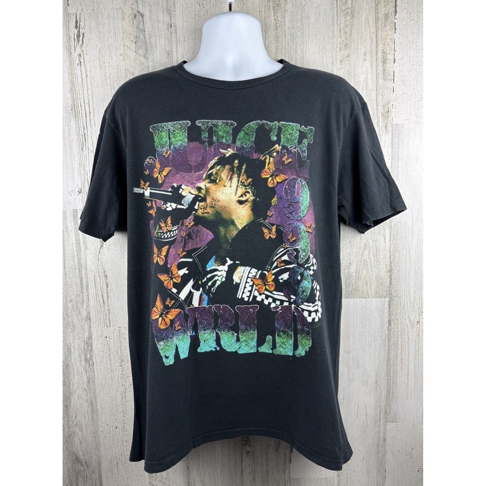 Juice World 999 Butterflies Distressed T-Shirt Large (21”x29”)